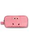 Pink Hippopotamus Shaped Pink Girl's Pencil Bag with Two Compartments - 6032 - 2