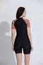 Women's One Piece Swimsuit Short Sleeve Zipper up Shorts Swimsuit with Chest Pad - 7