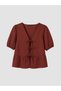 Peak New Season V-Neck Bow Detailed Blouse