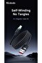 Mcdodo Lightning Cable 1.2m Fast Charging 3A CA-6000 Black, USB A to Lightning Magnetic Self Winding Data Cable, High Speed Sync, Tangle Free Durable Charger Cord