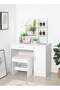 Bedroom Makeup Dressing Table with 1 Drawer, 1 Cabinet and 2 Separate Storage Shelves, 3 Lighting Modes and Adjustable Brightness, 90*40*137CM (Does Not Include Dressing Stool) - 3