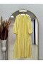 Günseli Six Ruffle Voile Dress-Ün5046 Yellow