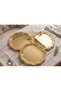 6 Piece Coffee Presentation Tray with Gold Round Wave Frame - 3
