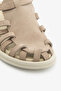 Beige Genuine Leather Suede Gladiator Women's Sandals - 2