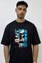 Gojo Satoru_40 Design Printed Oversize Black T-Shirt