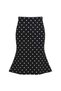 1026 Women's Cotton High Waist Polka Dot Midi Pencil Skirt Black - 2