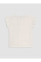 Lcw Baby Ecru Rabbit Embroidered Baby Girl Set - 5