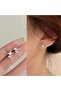 Silver Color Polar Star Design Tarnish Resistant Antiallergic Steel Earring