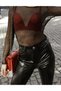 Faux Leather pants, Black - 2