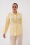Modal Woven Shirt with Back Belt Fastening and Front Buckle Detail - 3