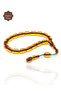 Transparent Brown System Tasseled Capsule Cut Fire Amber Prayer Beads 201025673