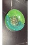 Pearlescent Shiny Mint Green and Pistachio Green Transparent Colored Seashell Decorated Round Shape Ashtray Ash Tray Handmade Epoxy Gift - 4