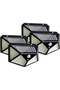4-Pack LED Solar Wall Lights with PIR Motion Sensor - Waterproof Outdoor Garden Lamp, 114 LED, Wide Angle Sunlight