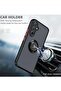 Shockproof Galaxy A54 5G Case with Metal Ring Kickstand – Magnetic Car Mount Holder, Matte Hard Back Bumper Cover (Black/Grey) - 5