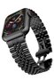 Replacement Band for Apple Watch Ultra 49mm 45mm/44mm/42mm, Stainless Steel Metal Bracelet (Black)