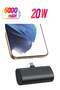 5000mAh Mini Power Bank, 20W Fast Charging Portable Charger USB C Battery Pack, Black