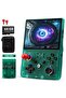 R36MAX 2 Retro Handheld Game Console 4.5 Inch IPS Screen Portable Gaming Device 64GB Built-In Memory Linux System Pocket Video Player Classic Games Console Green Edition