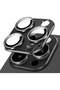 Camera Lens Protector for iPhone 15 Pro/Pro Max, 9H Tempered Glass, Matte Metal, 1-Pack (Space Black)