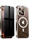 Privacy Case for iPhone 16 Pro, Clear Magnetic Case with Privacy Screen & Camera Protector