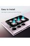 Camera Lens Protector for Samsung Galaxy S23 Ultra 5G 6.8-Inch, 9H Tempered Glass Metal Individual Ring Cover, Easy Installation Tray, HD Clear, Set of 5 - 3