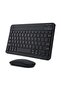 Rechargeable Bluetooth Keyboard and Mouse Combo Ultra-Slim Portable Compact Wireless Mouse Keyboard Set Android Tablet Cell Phone iPhone iPad Pro Air Mini, iPad OS/iOS 13 and above (Black)