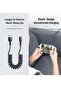Coiled Elastic USB Cable for iPhone – Retractable Short Car Charger Cable for iPhone - 4