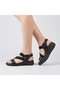(Mavişim) Poly Lightweight Comfortable Sole Comfort Women's Sandals Black - 3
