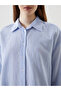Striped Oversize Women's Shirt Tunic - 5