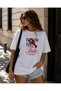 Women's Oversize Printed 100% Cotton T-Shirt - 2