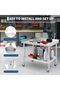Stainless Steel Table, Heavy Duty Prep Table with Non-Removable Backrest for Versatile Workspaces, Versatile Commercial Work Table with 4 Wheels for Kitchens - 5