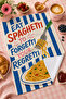 Pizza Amore Spaghetti Regret Italian Cuisine Patterned Modern Mediterranean 2-Piece Kitchen Towel Set 35X55 - 2