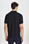 Men's Black-Black Cotton Slim Fit Polo Collar T-Shirt - 7