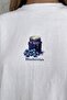 Women's Oversize T-Shirt Blueberry Muse Printed White – Crew Neck, Comfortable Fit, 100% Cotton - 3