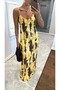 Women's Yellow Color Patterned Satin Stylish Summer Dress - 6