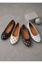 Vintage Polka Dot Bowknot Women's Ballerina Flats Detailed Daily Comfortable Ballerinas Stc1318 - 4