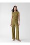Vizyon New Season Elastic Waist Textured Women's Trousers