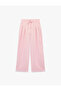 Wide Leg Pleated Trousers with Pockets and Tie Waist