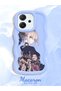 Oppo Reno 14F Compatible Case Camera Protector Blue Silicone Couple Phone Case Girl Pattern - 2