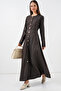 Women's Belted Long Denim Dress 1545 - Smoked