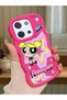 Poco C85 Compatible Case Camera Protector Red Silicone Couple Phone Case Powerpuff Pattern