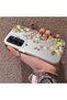 Samsung Galaxy A35 Compatible Silicone Edge Hard Back Case Couple Phone Case with Floral Pattern - 2