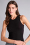 Slim Fit Tight-Fitting Halter Neck Ribbed Camisole Tank Top (25 Au)