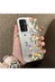 Samsung Galaxy A26 Compatible Silicone Edge Hard Back Case Couple Phone Case with Floral Pattern - 3