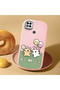 Poco C31 Compatible Case Camera Protector Pink Silicone Couple Phone Case with Line Pattern - 2
