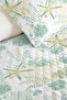 Sea Shell Mint Young Room Single Pique Set - Marine Beige 160X220 cm Quilted Bedspread - 3