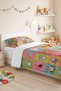 Owl Pink Pastel Teen Room Single Pique Set - Colorful 160X220 cm Quilted Bedspread - 4