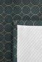 Geometric Blue Young Room Single Pique Set - Modern Gold 160X220 cm Quilted Bedspread - 7