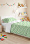 Daisy Floral Green Young Room Single Pique Set - Pastel 160X220 cm Quilted Bedspread - 5