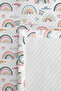 Rainbow Pastel Pink Children's Room Single Pique Set - Cloudy Mint 160X220 cm Bedspread - 7