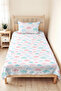 Pastel Cloudy Pink Girls' Pique Set - Starry Blue Baby Room Bedspread - 160X220 cm - 4